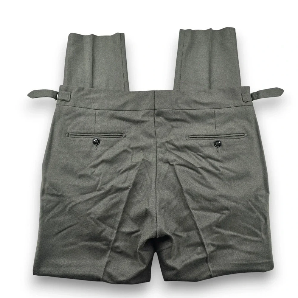 Terzi Adem Altun Dress Pants Trousers Mens 38x32 (US) Olive Green Side Adjuster